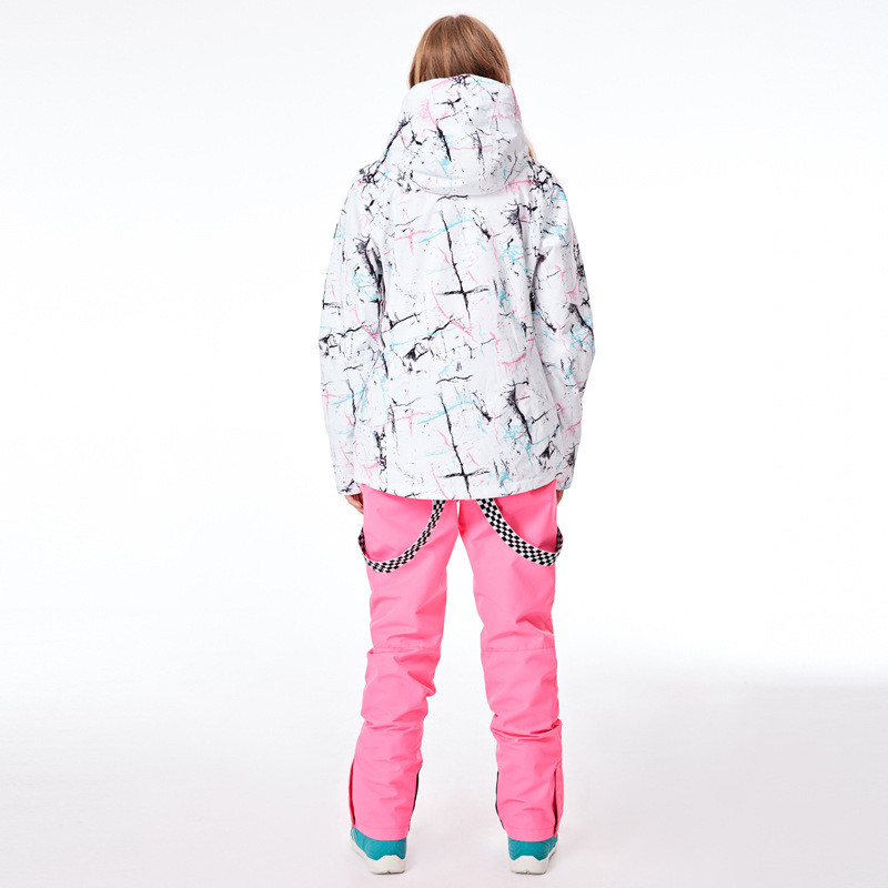 Impermeabil sport de munte Set de schi pentru femei Jachetă, pantaloni, costum de zăpadă pentru femei, în aer liber, snowboard, trening pentru femei, haine termice Skyler