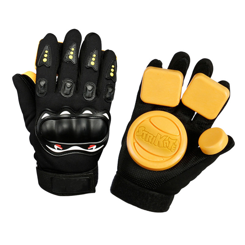 thumbnail interactive-video image 1 of Vozar Longboard Slide Gloves With Quality Pucks – Black, Unisex, Free Ride 1 of 4
