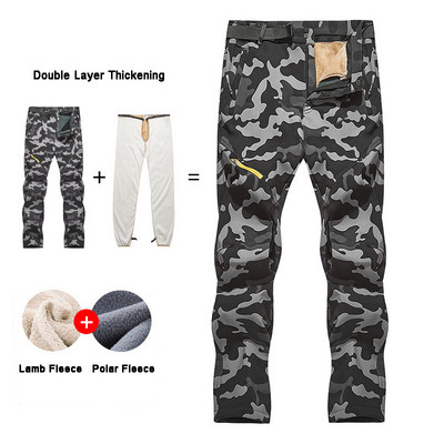 Slidinėjimo kelnės Vyriškos Moteriškos Žieminės Neperšlampamos Snieglentės Vilnos kelnės Storos Šiltos Kelnės Lauke Kelnės Žygiams Slidinėjimo Apranga