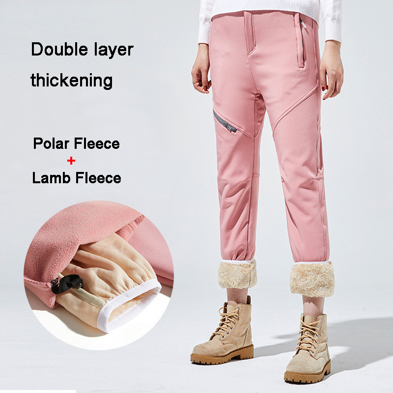 Slidinėjimo kelnės Vyriškos Moteriškos Žieminės Neperšlampamos Snieglentės Vilnos kelnės Storos Šiltos Kelnės Lauke Kelnės Žygiams Slidinėjimo Apranga