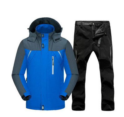 Vyriškas slidinėjimo kostiumas nuo vėjo nepralaidus vandeniui slidinėjimo snieglenčių striukės ir kelnės Žiemos lauko sporto slidinėjimo rinkinys Vyriškos šiltos vilnos striukės