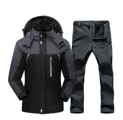 Vyriškas slidinėjimo kostiumas nuo vėjo nepralaidus vandeniui slidinėjimo snieglenčių striukės ir kelnės Žiemos lauko sporto slidinėjimo rinkinys Vyriškos šiltos vilnos striukės