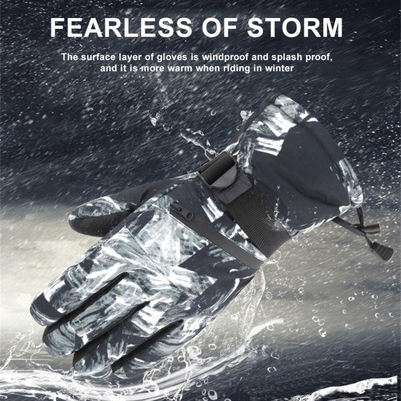 Žieminės unisex slidinėjimo pirštinės Ultralengvas jutiklinis ekranas, vandeniui atsparios pirštinės Šiltos snieglenčių pirštinės, važinėjimas motociklu, vandeniui atsparios sniego pirštinės
