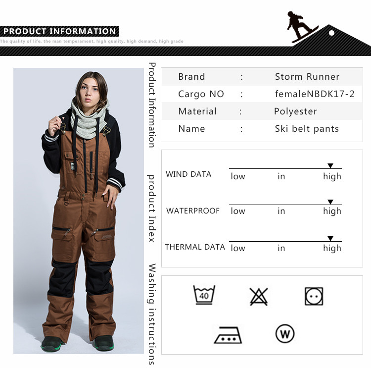 STORMRUNNER Moteriškos slidinėjimo kelnės Neperšlampamos sniego kelnės Lauko žiemos sportui Šiltos snieglenčių kelnės Moteriškos žieminės slidinėjimo kelnės