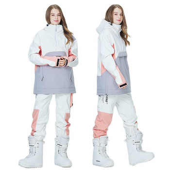 Κοστούμι σκι Ανδρικό Γυναικείο Μπουφάν Snowboarding + Παντελόνι Ρούχα Snowboard Αδιάβροχο Παλτό Σκι Παντελόνι Χοντρό Thermal Parka