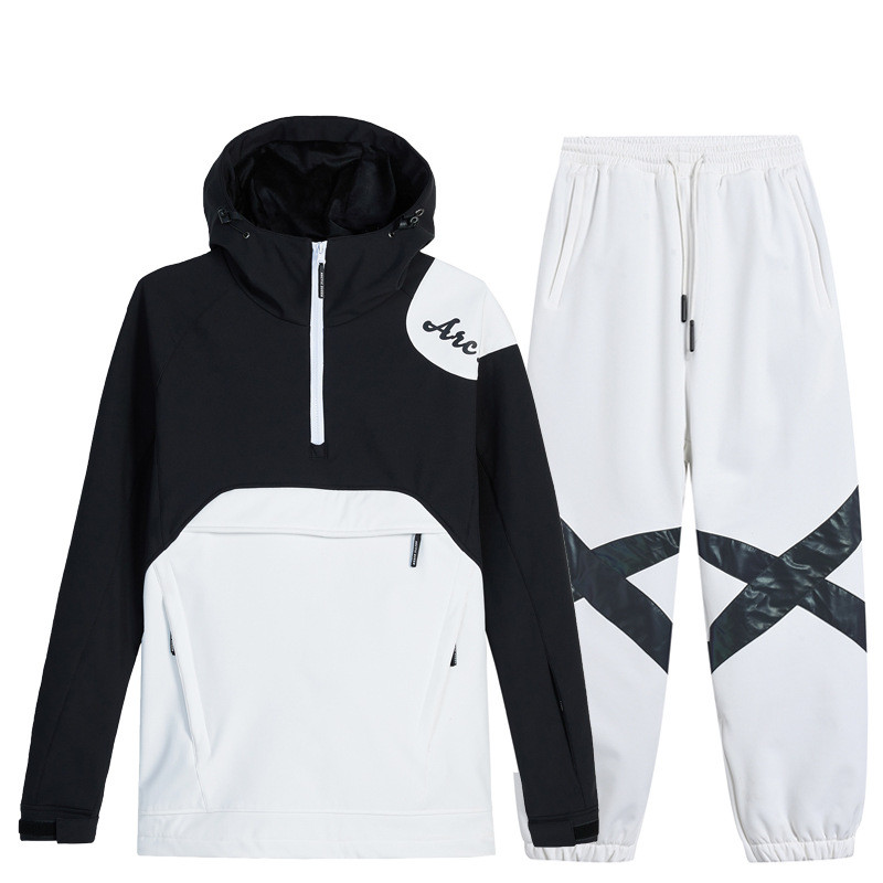 Slidinėjimo kostiumas Vyrams Moteriška snieglenčių striukė + kelnės Snieglenčių drabužiai vandeniui atsparūs vėjui atsparūs slidinėjimo paltai Kelnės Thick Thermal Parka