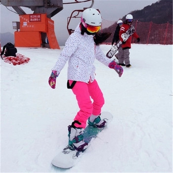 Φτηνά γυναικεία σετ Snowboarding Ice Snow Wear Αδιάβροχο αντιανεμικό αναπνεύσιμο χειμερινό αθλητικό κοστούμι για σκι και παντελόνι με λουράκι