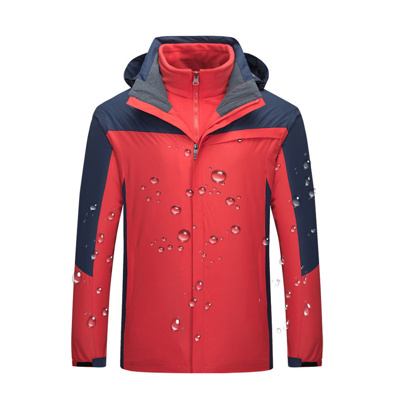 -30°C 2 viename Slidinėjimo kostiumas Vyriška žieminė slidinėjimo striukė + kelnių komplektas Storas šiltas, atsparus vėjui, vandeniui atsparus, kvėpuojantis slidinėjimo ir snieglenčių kostiumas