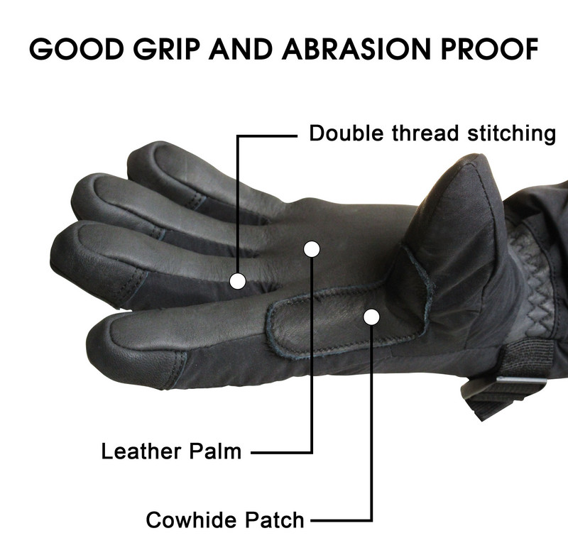 Slidinėjimo pirštinės Motociklas Neperšlampamas Fleece Termo pirštinės Lauko Sportas Sniego kastuvas Slidinėjimo pirštinės Vyrams Moterims Žieminės sniego dviračių pirštinės