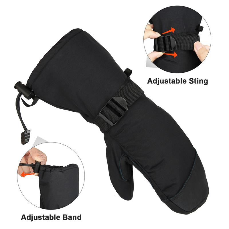 Slidinėjimo pirštinės Motociklas Neperšlampamas Fleece Termo pirštinės Lauko Sportas Sniego kastuvas Slidinėjimo pirštinės Vyrams Moterims Žieminės sniego dviračių pirštinės