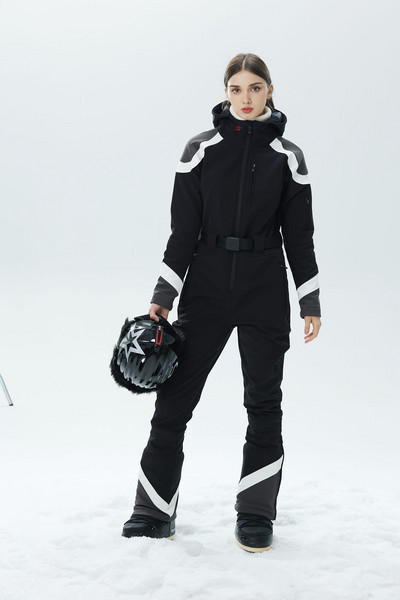 Showtime Dmt plonas slidinėjimo kvėpuojantis kostiumas moteriškas snieglenčių apranga sniego kostiumas atsparus vėjui ir vandeniui atsparus vienetinis slidinėjimo kostiumas su antkrūtiniu