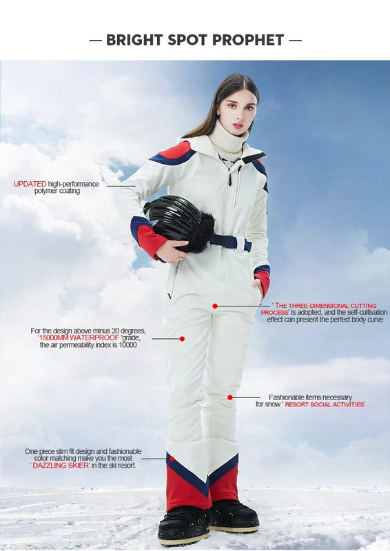 Showtime Dmt plonas slidinėjimo kvėpuojantis kostiumas moteriškas snieglenčių apranga sniego kostiumas atsparus vėjui ir vandeniui atsparus vienetinis slidinėjimo kostiumas su antkrūtiniu