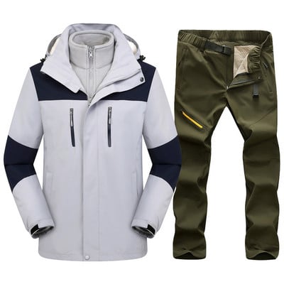 Zimsko skijaško odijelo za muškarce Termalno toplo otporno na vjetar Vodootporni setovi za skijanje i snowboarding Muška jakna za snijeg na otvorenom Hlače
