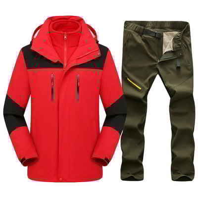 Zimsko skijaško odijelo za muškarce Termalno toplo otporno na vjetar Vodootporni setovi za skijanje i snowboarding Muška jakna za snijeg na otvorenom Hlače