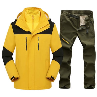 Zimsko skijaško odijelo za muškarce Termalno toplo otporno na vjetar Vodootporni setovi za skijanje i snowboarding Muška jakna za snijeg na otvorenom Hlače