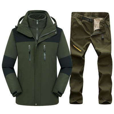 Zimsko skijaško odijelo za muškarce Termalno toplo otporno na vjetar Vodootporni setovi za skijanje i snowboarding Muška jakna za snijeg na otvorenom Hlače