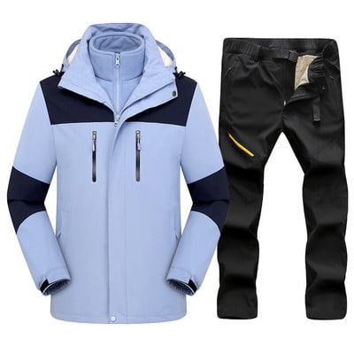 Zimsko skijaško odijelo za muškarce Termalno toplo otporno na vjetar Vodootporni setovi za skijanje i snowboarding Muška jakna za snijeg na otvorenom Hlače