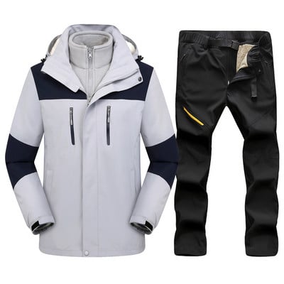 Zimsko skijaško odijelo za muškarce Termalno toplo otporno na vjetar Vodootporni setovi za skijanje i snowboarding Muška jakna za snijeg na otvorenom Hlače