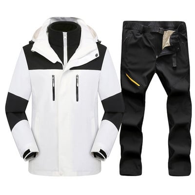 Zimsko skijaško odijelo za muškarce Termalno toplo otporno na vjetar Vodootporni setovi za skijanje i snowboarding Muška jakna za snijeg na otvorenom Hlače