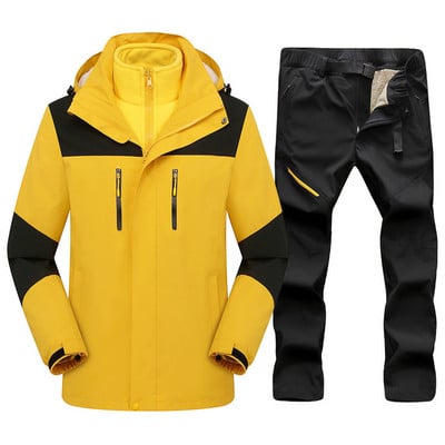 Zimsko skijaško odijelo za muškarce Termalno toplo otporno na vjetar Vodootporni setovi za skijanje i snowboarding Muška jakna za snijeg na otvorenom Hlače