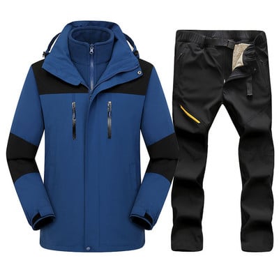 Zimsko skijaško odijelo za muškarce Termalno toplo otporno na vjetar Vodootporni setovi za skijanje i snowboarding Muška jakna za snijeg na otvorenom Hlače