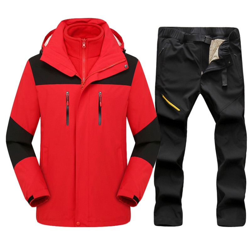 Zimsko skijaško odijelo za muškarce Termalno toplo otporno na vjetar Vodootporni setovi za skijanje i snowboarding Muška jakna za snijeg na otvorenom Hlače