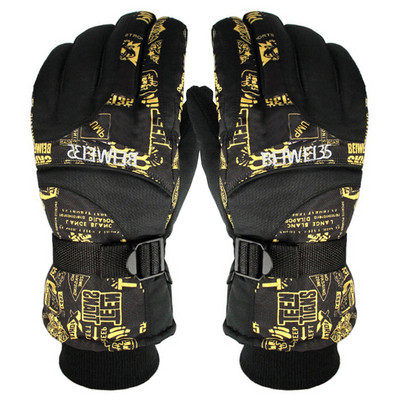 Snieglenčių pirštinės Žiemai Šiltos Spalvingos Vyriškos Moteriškos Slidinėjimo Pirštinės Lauko Sportas Dviračiai Žygiai Neperšlampamos Motociklas Sniego motociklo Pirštinės