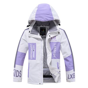 Зимни нови детски якета за ски Горнище за момчета и момичета Външно устойчиво на вятър и пръски вода Топло удебелено ски яке