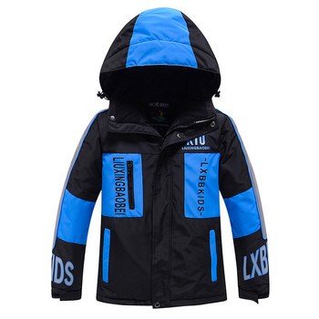 Зимни нови детски якета за ски Горнище за момчета и момичета Външно устойчиво на вятър и пръски вода Топло удебелено ски яке