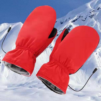 USB нагревателни ръкавици Водоустойчиви термоизолирани отопляеми ски ръкавици за зимата на открито, катерене, туризъм, ски, нагревател за ръце