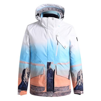 Slidinėjimo kostiumas Moteriška slidinėjimo striukė ir slidinėjimo kelnės Žiemos -30° Šiltas, atsparus vėjui ir vandeniui atsparus snieglenčių striukės lauke sniego slidinėjimo paltai Kelnės