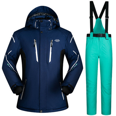 MUTUSNOW plius dydžio slidinėjimo kostiumas vyriškas kostiumas, atsparus vėjui, nepralaidus vandeniui, šiltas ir kvėpuojantis