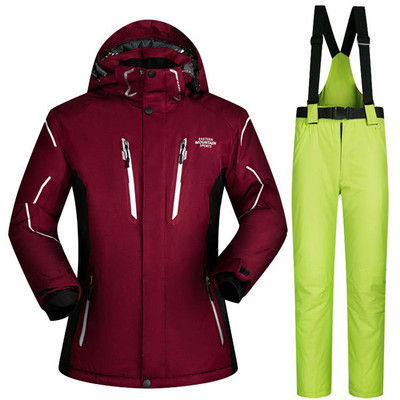 MUTUSNOW plius dydžio slidinėjimo kostiumas vyriškas kostiumas, atsparus vėjui, nepralaidus vandeniui, šiltas ir kvėpuojantis