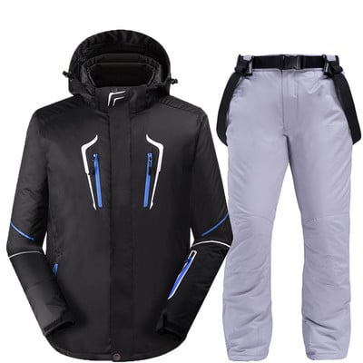 Muška zimska sportska jakna za vanjske sportove, podebljano toplo, otporno na vjetar i vodootporno planinarsko skijaško odijelo za snijeg