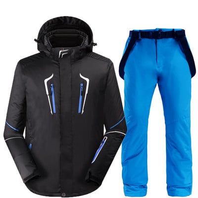 Muška zimska sportska jakna za vanjske sportove, podebljano toplo, otporno na vjetar i vodootporno planinarsko skijaško odijelo za snijeg