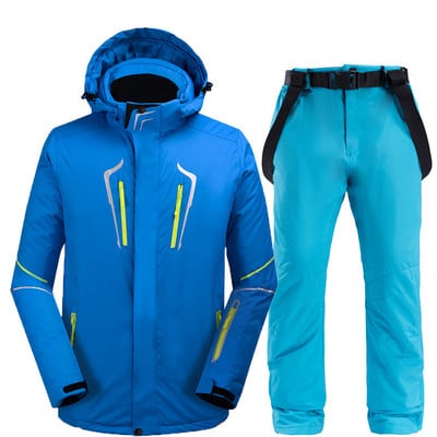 Muška zimska sportska jakna za vanjske sportove, podebljano toplo, otporno na vjetar i vodootporno planinarsko skijaško odijelo za snijeg