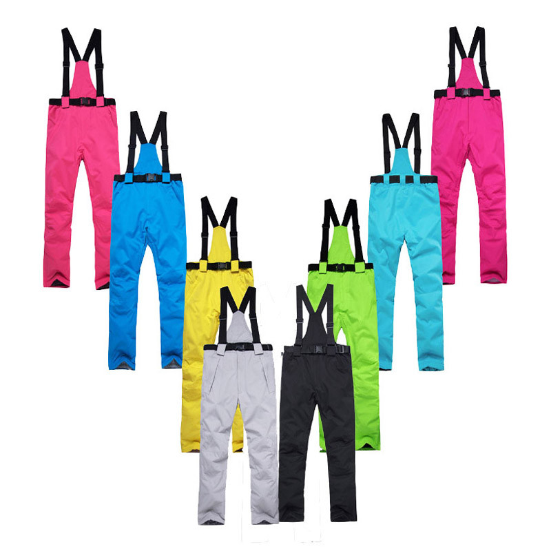 Naujos storos šiltos moteriškos vyriškos slidinėjimo kelnės žieminės lauko sportinės kelnės kelnės snieglenčių kelnės vandeniui atsparūs vėjui slidinėjimo drabužiai