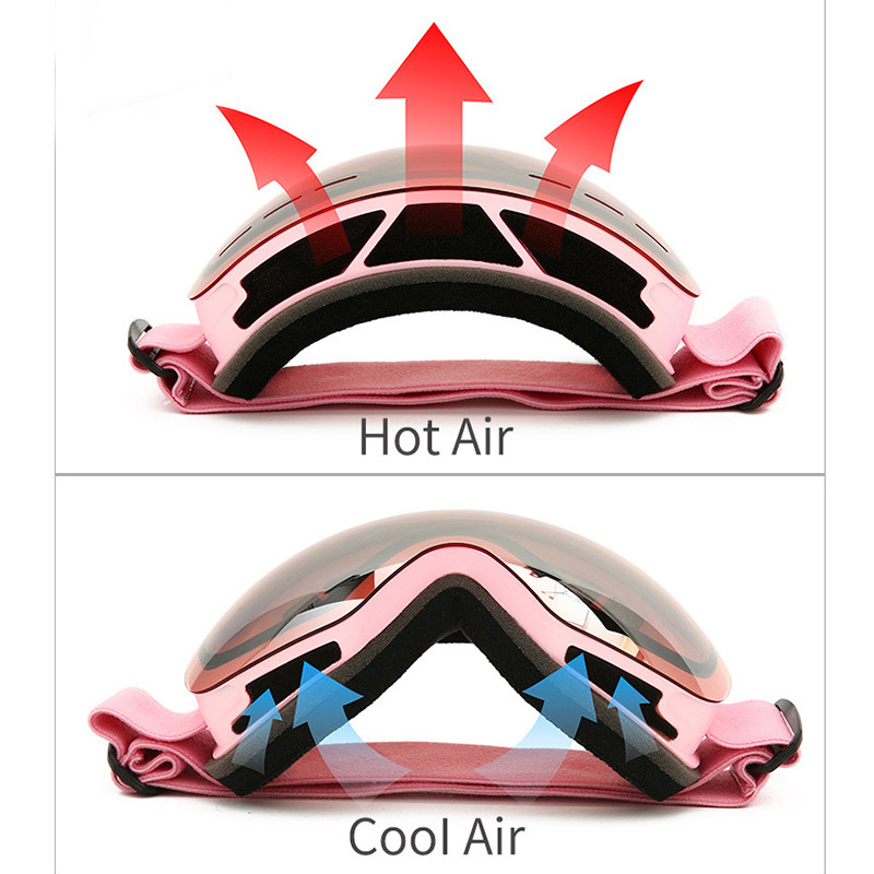 Slidinėjimo akiniai Vyriški Moteriški Žieminiai Slidinėjimo Kaukė Akiniai Dvigubi lęšiai Anti-Fog UV Snieglenčių akiniai Vėjo nepraleidžiantys Sniego akinių priedai