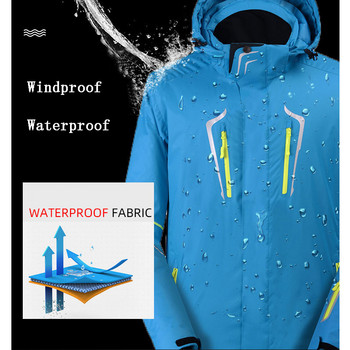 2020 Νέα ζεστή ανδρική στολή σκι αντιανεμική, αδιάβροχη ανδρική μπουφάν για σκι και σνόουμπορντ σετ παντελόνι με τζάκετ για εξωτερικούς χώρους για χιόνι