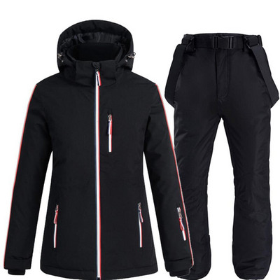 Pora slidinėjimo kostiumai Vyrai Moteriška slidinėjimo striukė su kelnėmis mėgėjams Snieglentės komplektas Snieglentės striukė ir kelnės Žieminiai sniego drabužiai