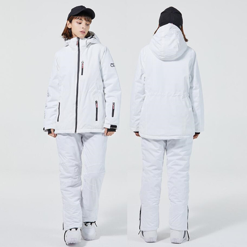 Pora slidinėjimo kostiumai Vyrai Moteriška slidinėjimo striukė su kelnėmis mėgėjams Snieglentės komplektas Snieglentės striukė ir kelnės Žieminiai sniego drabužiai