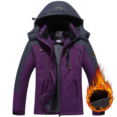 Moteriškas slidinėjimo kostiumas vandeniui atsparus snieglenčių striukė Kelnės Šiltos žiemos sniego paltas kalnų vėjo striukė su gobtuvu lietpaltis Moteriški slidinėjimo komplektai