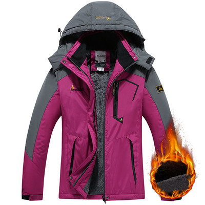 Moteriškas slidinėjimo kostiumas vandeniui atsparus snieglenčių striukė Kelnės Šiltos žiemos sniego paltas kalnų vėjo striukė su gobtuvu lietpaltis Moteriški slidinėjimo komplektai