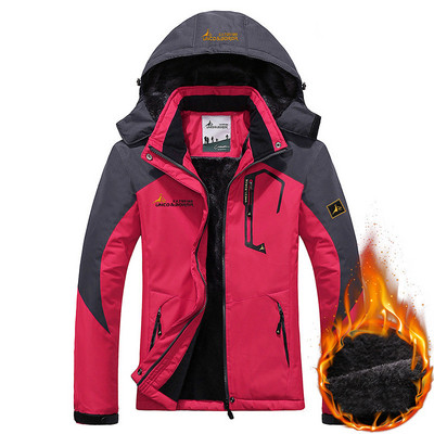 Moteriškas slidinėjimo kostiumas vandeniui atsparus snieglenčių striukė Kelnės Šiltos žiemos sniego paltas kalnų vėjo striukė su gobtuvu lietpaltis Moteriški slidinėjimo komplektai