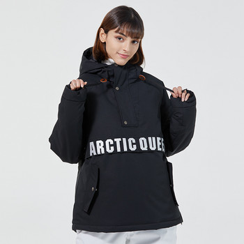 2022 Γυναικεία φόρμα σκι Χειμερινό ζεστό σετ κουκούλα για σκι Ζευγάρι αντιανεμικό αδιάβροχο σακάκι παντελόνι Snowboard κοστούμι για σκι Ανδρικές φόρμες