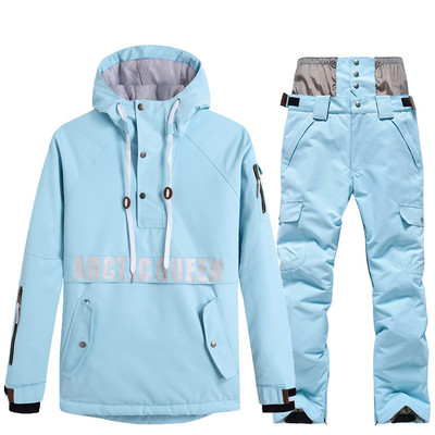 2022 m. Moteriškas slidinėjimo kostiumas žiemai, šiltas slidinėjimo gobtuvo komplektas, pora, atspari vėjui, vandeniui atspari striukė, kelnės, slidinėjimo snieglenčių kostiumas, sniego kombinezonas vyrams