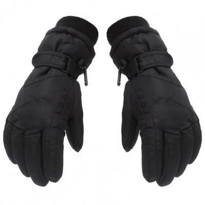 1 pora vaikiškų slidinėjimo pirštinių elastingas riešas Patogios šiltos, vandeniui atsparios lauko sportinės pirštinės, skirtos slidinėjimui snieglenčių sportui žygiuoti dviračiu