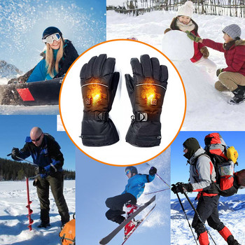 Електрически нагреваеми ръкавици с регулиране на температурата Литиеви батерии Ръкавици за ски туризъм катерене шофиране студено време