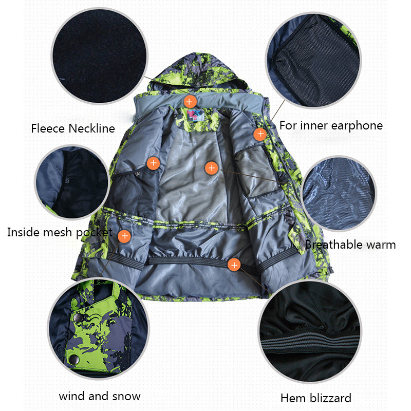 Naujas slidinėjimo rinkinys Kombinezonai Vyrams Lauko Sportas Snieglenčių Striukė Sniego kelnės Slidinėjimo Kostiumas Pastorintas Šiltas Žieminiai Drabužiai Neperšlampami Neperšlampami