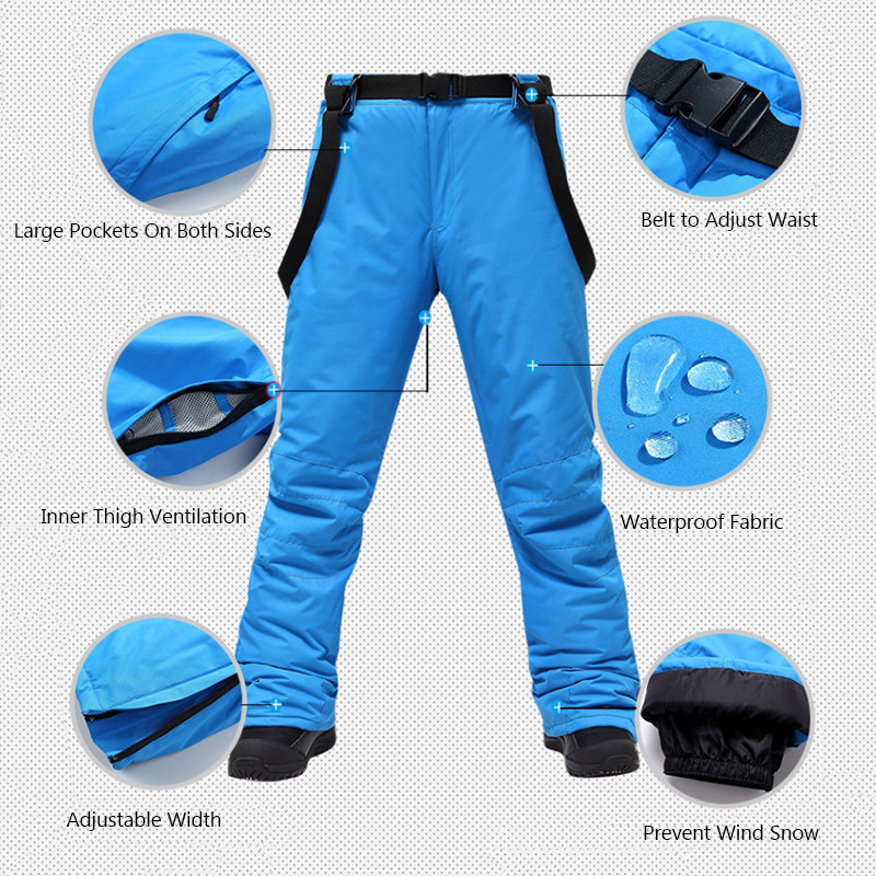 Naujas slidinėjimo rinkinys Kombinezonai Vyrams Lauko Sportas Snieglenčių Striukė Sniego kelnės Slidinėjimo Kostiumas Pastorintas Šiltas Žieminiai Drabužiai Neperšlampami Neperšlampami